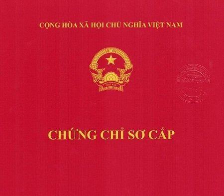 Mẫu chứng chỉ sơ cấp nghề Mẫu chứng chỉ sơ cấp nghề