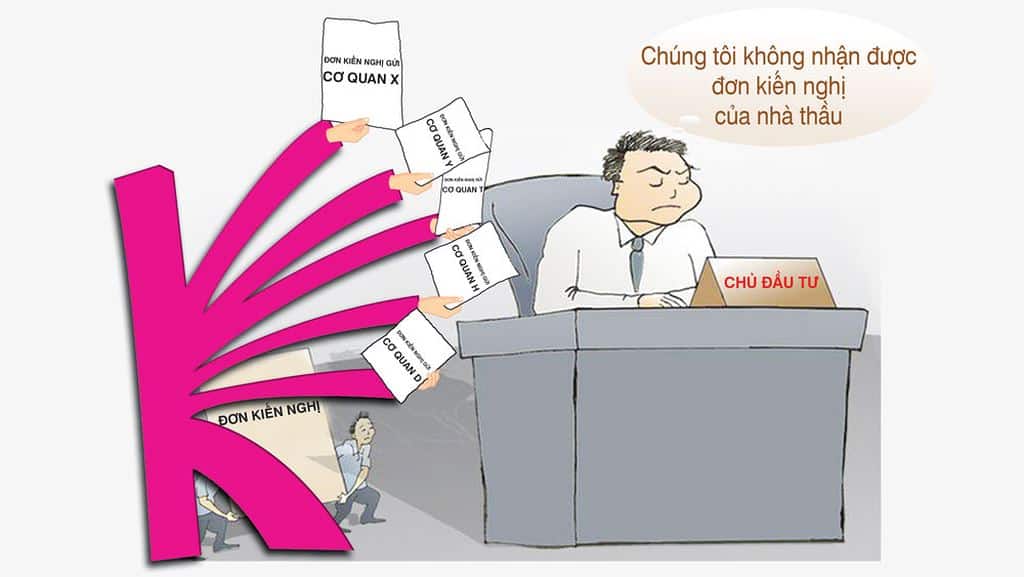 Việc chủ đầu tư cố tình “ỉm” đơn kiến nghị với lý do không nhận được đơn khiến nhà thầu phải đồng thời gửi đơn tới nhiều nơi để tạo sức ép dư luận buộc chủ đầu tư phải xử lý