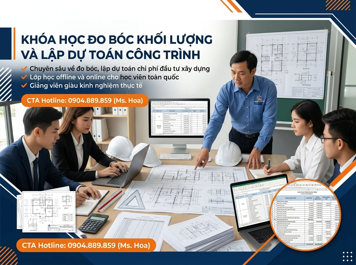 Khoá học đo bóc khối lượng và lập dự toán