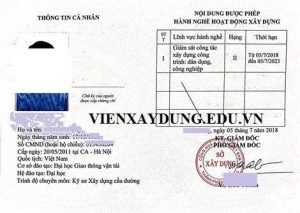 CHỨNG CHỈ HÀNH NGHỀ TƯ VẤN GIÁM SÁT HẠNG 1, 2, 3