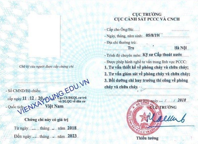 Chứng chỉ hành nghề tư vấn PCCC Chứng chỉ hành nghề tư vấn PCCC