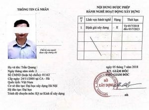 Điều Kiện Cấp Chứng Chỉ Hành Nghề Kỹ Sư Định Giá Hạng 1,2,3