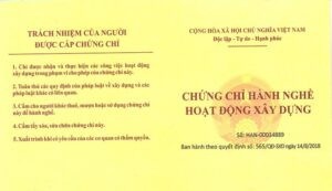 Chứng chỉ hành nghề xây dựng có giá trị bao lâu?