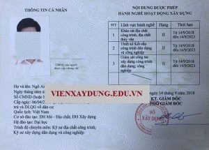 Mẫu Chứng Chỉ Hành Nghề Khảo Sát Địa Chất Công Trình Thủy Văn