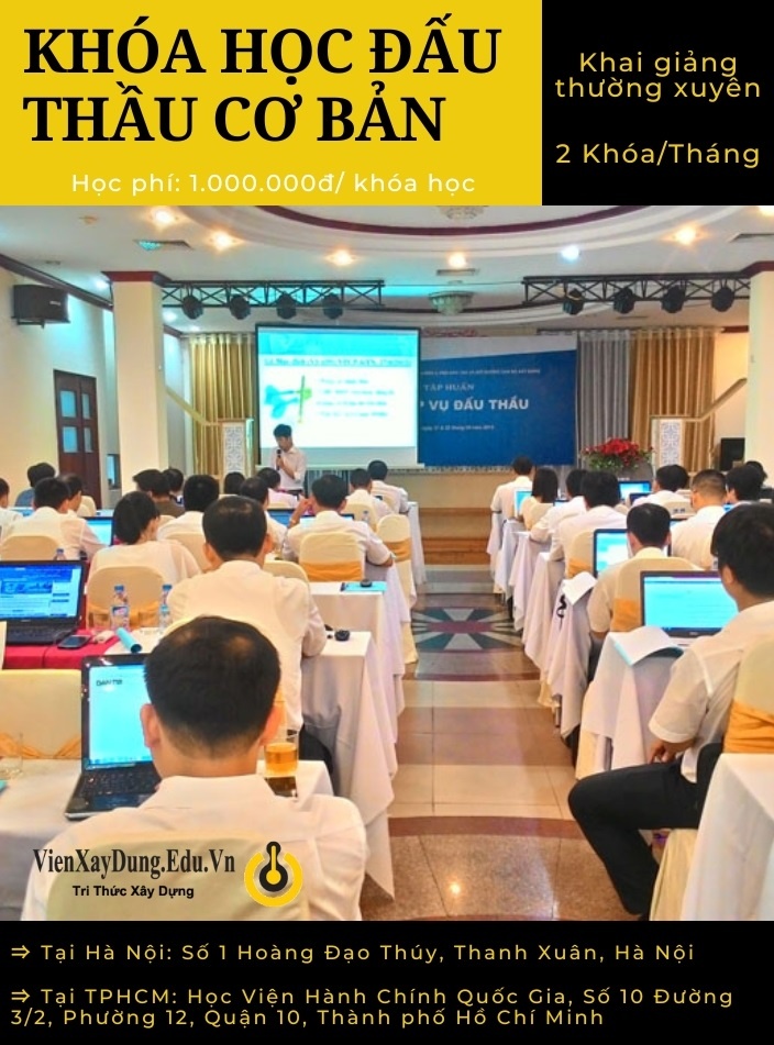 khoa hoc dau thau co ban vxd - Khóa Học Đấu Thầu Cơ Bản tại Hà Nội - TPHCM 2024