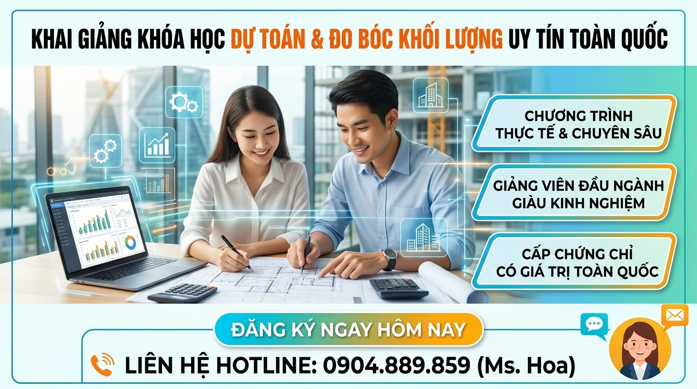 Tuyển sinh khai giảng khoá học lập dự toán 0904889859 Tuyển sinh khai giảng khoá học lập dự toán 0904889859