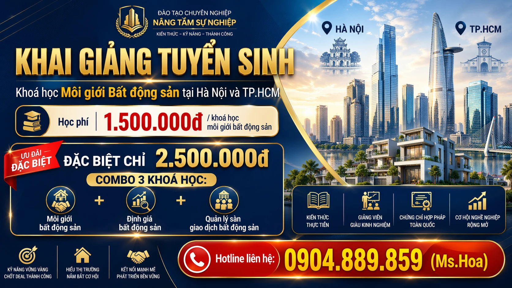 Tuyển sinh khoá học môi giới bất động sản