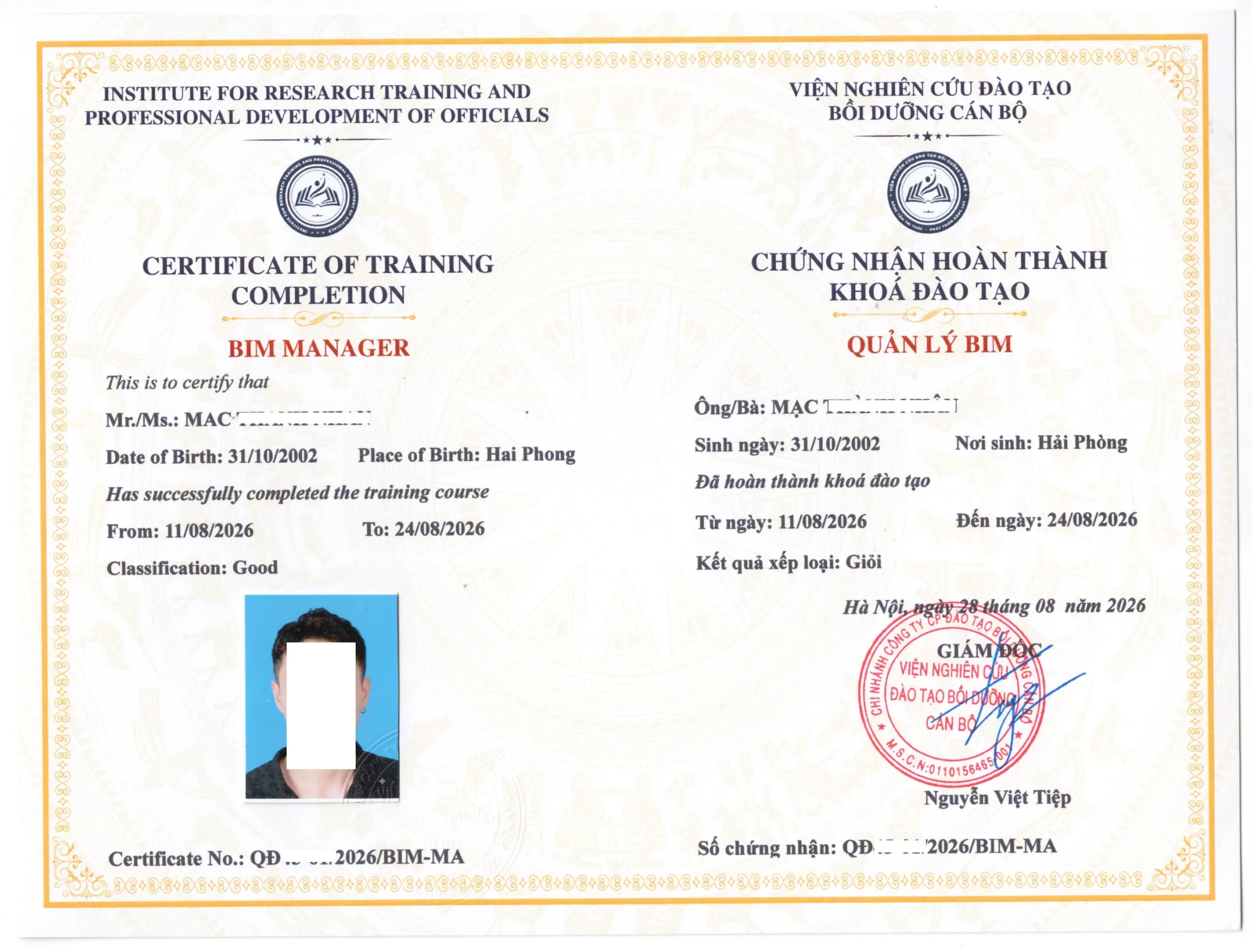 Chứng nhận BIM Manager - Quản lý BIM Chứng nhận BIM Manager - Quản lý BIM