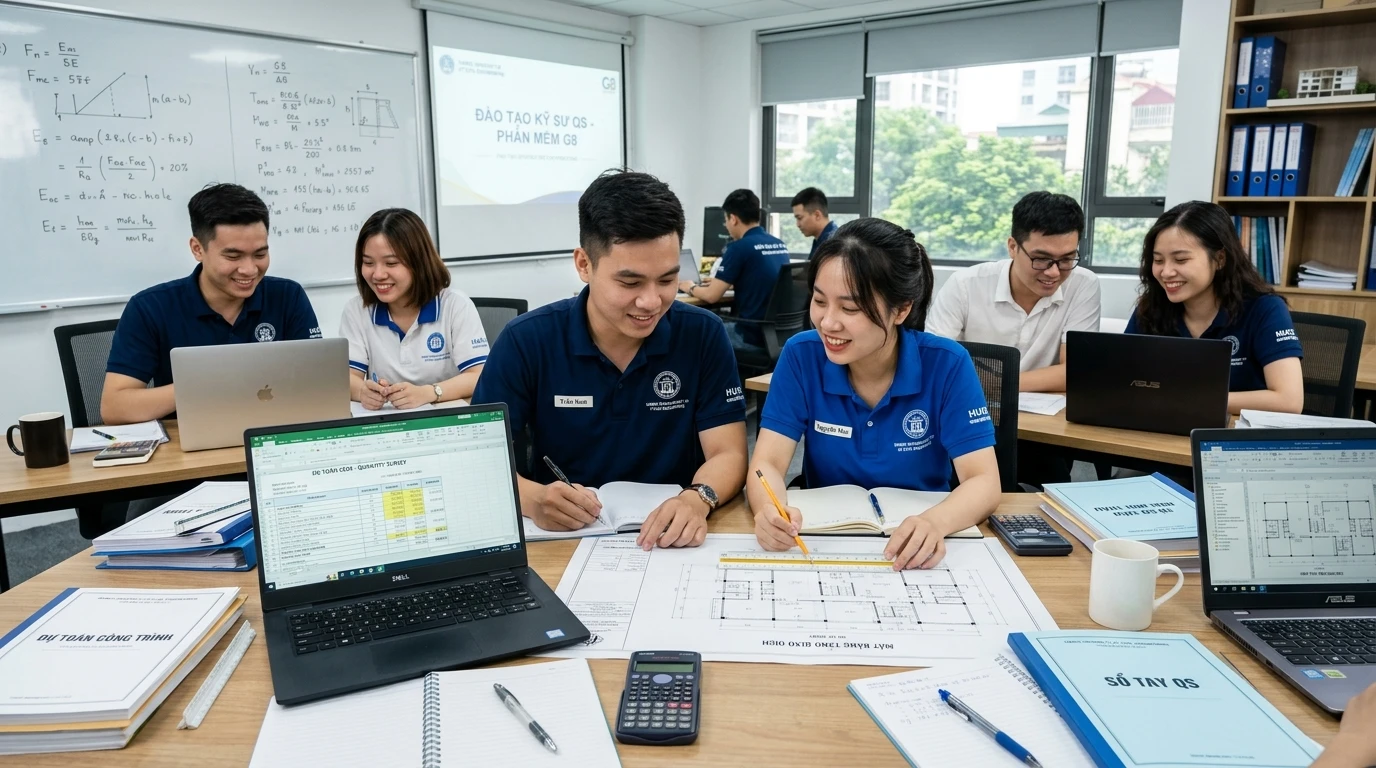 Khoá học đo bóc tiên lượng lập dự toán công trình. (Ảnh minh hoạ) Khoá học đo bóc tiên lượng lập dự toán công trình