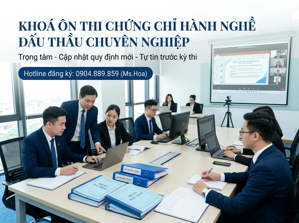 Khoá học ôn thi chứng chỉ hành nghề đấu thầu