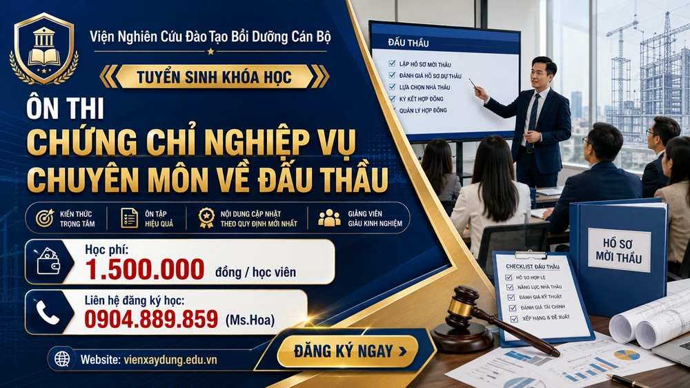 Tuyển sinh học ôn thi chứng chỉ chuyên môn đấu thầu