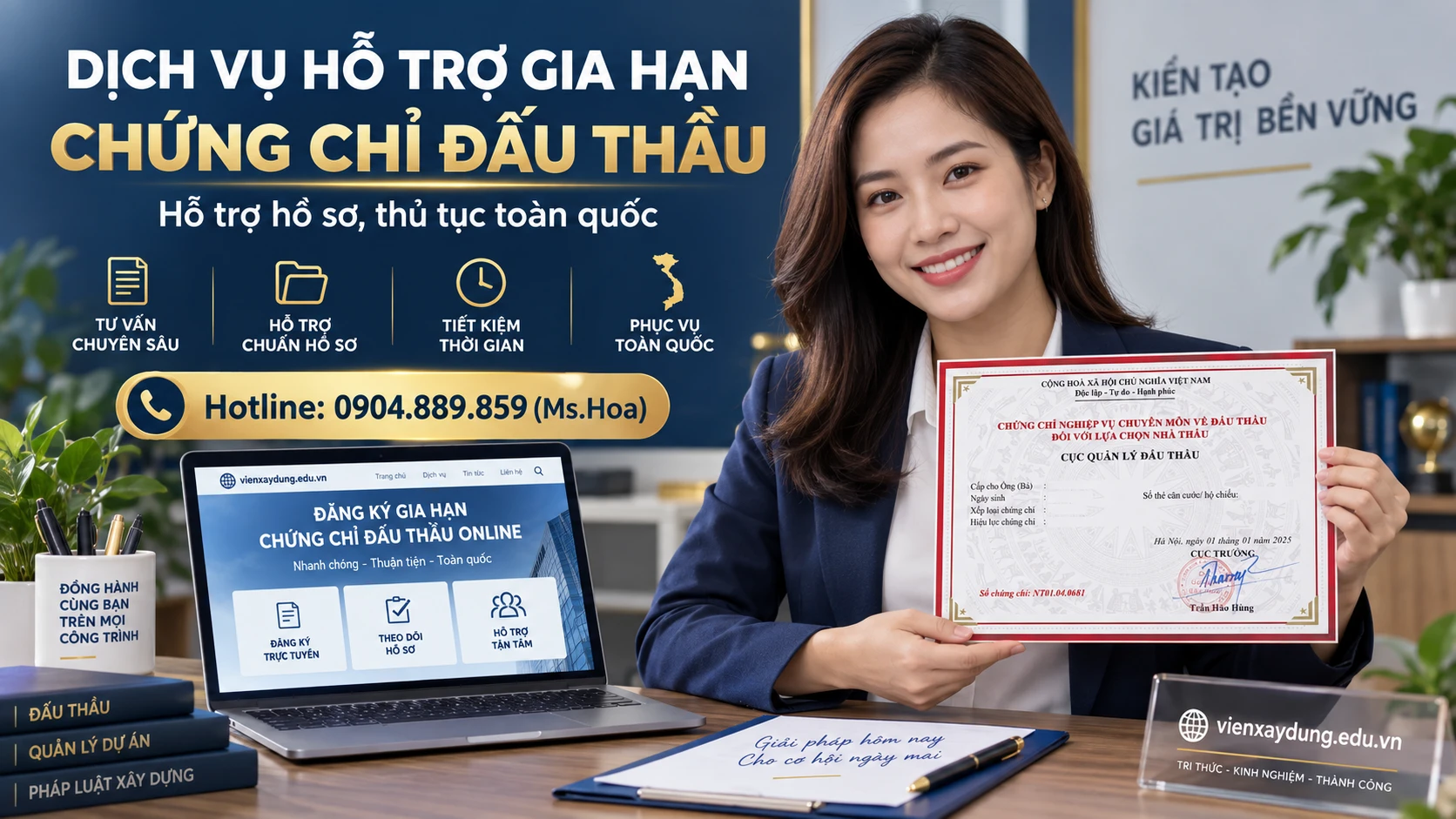 Dịch vụ gia hạn chứng chỉ hành nghề chuyên môn đấu thầu